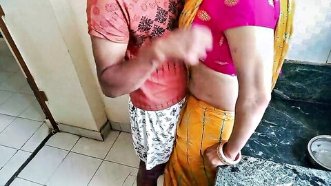 Yourdidipriya as desi married girl in saree seduced by maid in kitchen