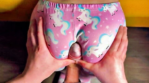 Mia Foster big ass rubbed in unicorn pajamas, no penetration amateur teen
