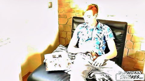 Redhead Desmond Cooper gets oral from Casper Ivarsson in gay bareback scene