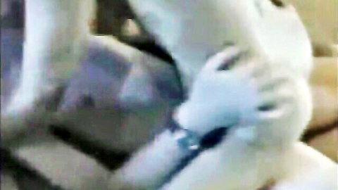 Blurry real family compilation thumbnail with intimate white-clad embrace