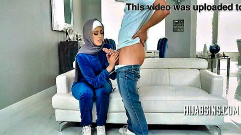 Sophia Leone in hijab touching cock, big ass teen learning new ways