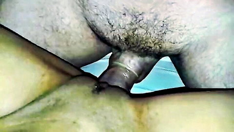 Close-up amateur penetration of Asian woman by hairy white man