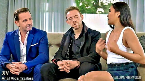 May Thai and Miriam More sexy designers in gangbang DP deal talk with studs