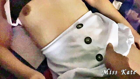 21yo Filipina in white skirt, exposed nipple, hand on thigh in amateur gangbang scene