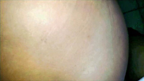 Skinny pale woman bent over, nude ass view from amateur video