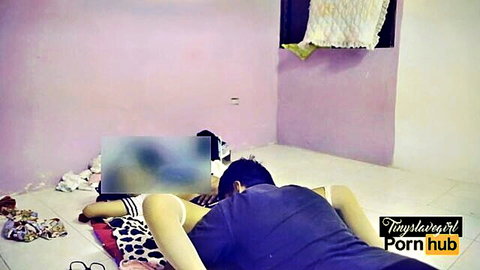 Latina schoolgirl gets desperate pussy licking from behind in amateur POV