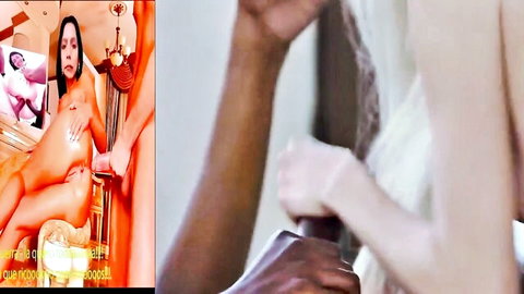 Cielo Yamile Riveros enjoys threesome with two black men, eating creampie