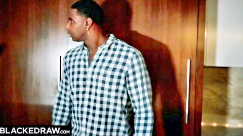 Handsome black man in checkered shirt from Chloe & Kyler BBC tag team scene