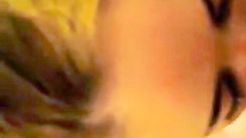 Cute girl with sexy lashes gives blowjob to big fat cock