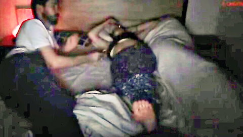 Amateur ebony tiny tits girl in yoga pose fucked doggy style by couple partner