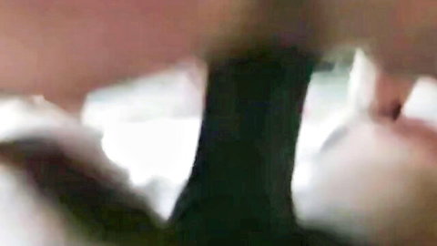 White wife eagerly sucking huge black cock in passionate oral action