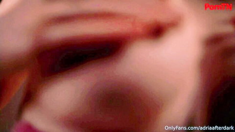 Adria Dark ASMR close-up of seductive open mouth in Mommy's Lap