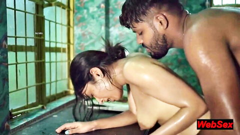 Indian college slut in hot wet doggy style sex with muscular stud