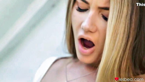 Mary Rock blonde moaning with mouth open in pleasure