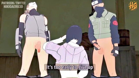 3D hentai Hinata bent over as Akatsuki stud grabs her ass with hard cock teasing her wet pussy.