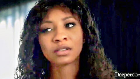 Nia Nacci seductive close-up gaze in Deeper adult video