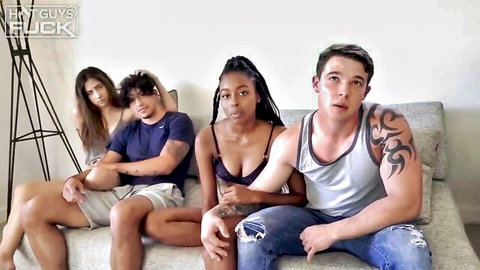 Destiny Mira in hardcore group sex scene with Jeremy Barker