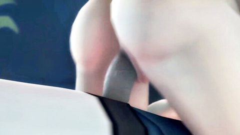 Misty's cartoon gym battle: blonde beauty bent over for anal toy play