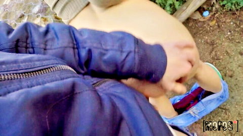 Sabrina Spice skinny model exposed pussy in outdoor POV fuck
