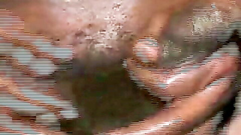 Black man solo jerk off closeup, explicit masturbation thumbnail