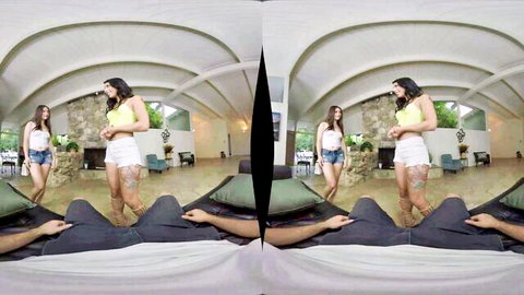 Gina Valentina and friends tease man in VR gangbang preview