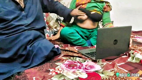 Pakistani sister exposes breasts as brother catches her watching porn on laptop
