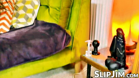 Tattooed British babe pussy fucked by older man with toys