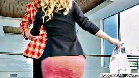 Ashley Fires blonde in stockings gets fucked hard by partner