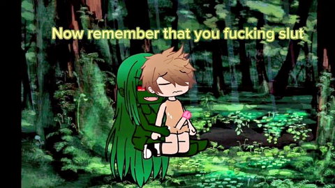 Ren nude on forest futanari's lap, hentai style embrace