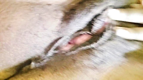 Closeup milking wet pink snatch spread wide open HD
