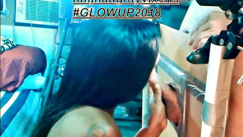 Black maid in gloryhole scene, cleaning apartment with oral enjoyment