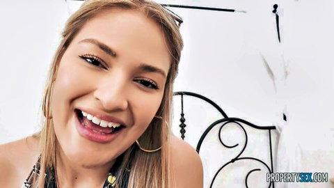 Gizelle Blanco, smiling Latina babe in POV passionate sex video thumbnail