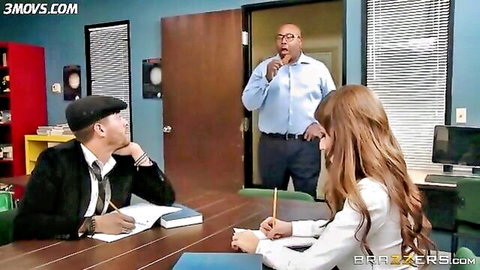 Dillion Carter in school with Xander squeezing her big boobs Brazzers