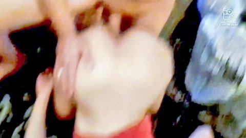 Blurry Moroccan woman with big tits grabbed by hands