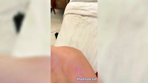 Anna Malygon nude back view tease on bed