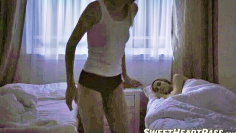 Chloe Cherry and Serene Siren in intimate lesbian bedroom scene