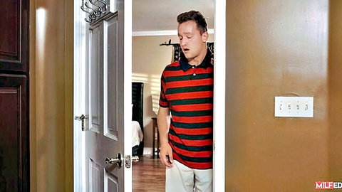 September Reign black MILF seduces daughter's boyfriend at door