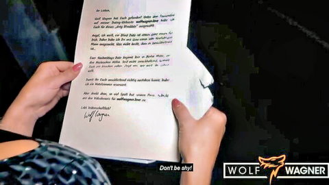 Gino Gemelli holding seductive handwritten letter in Wolf Wagner adult video