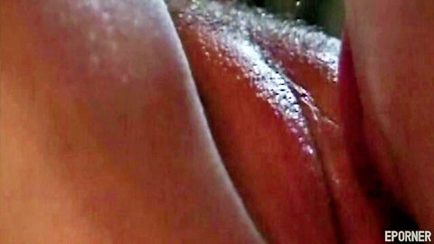 Closeup of wet shiny tits dripping with water in steamy tease