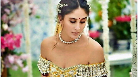 Kareena Kapoor lookalike in sexy yellow off-shoulder dress for JOI