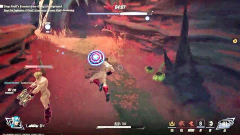 Naked Captain America muscular fighter in modded game battle