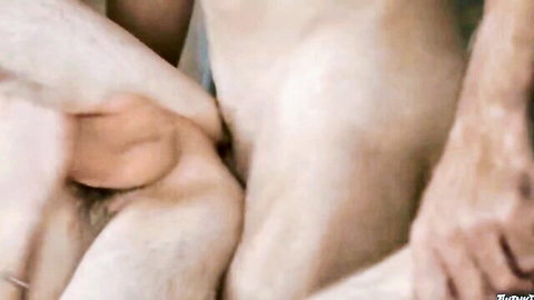 Joey Mills close-up handjob from muscular friend, explicit gay action