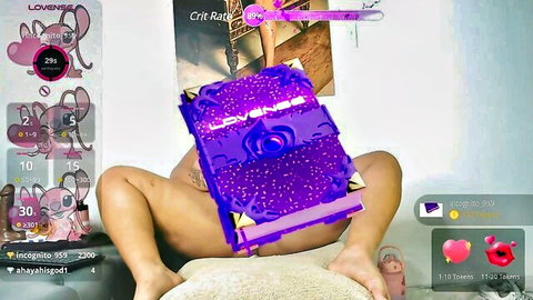 Horny Hispanic BBW teases nude with magical book, legs spread solo
