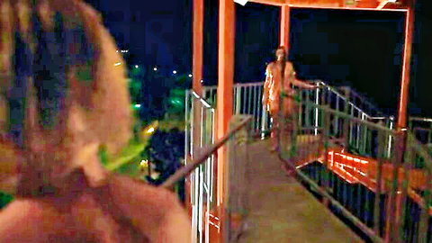 Lily Sullivan and Toni Collette nude tits scene from Mental 2012 balcony