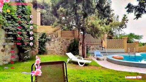 Roselyn Rose poolside tease in Chaturbate Lovense show July 2025