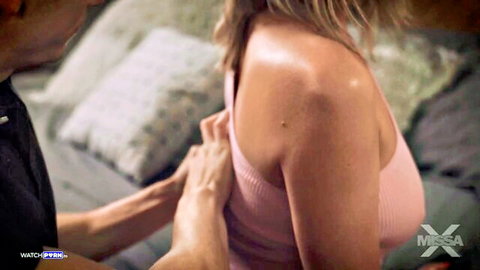 Addyson James groped by man in pink top, Catfish MissaX scene