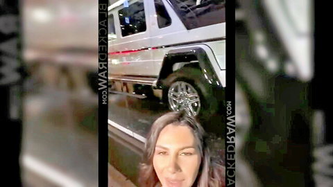 Valentina Nappi smiles seductively by Blacked van, craving massive BBC