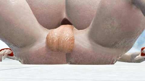 Big ass pale-skinned babe in red heels taking dick from behind
