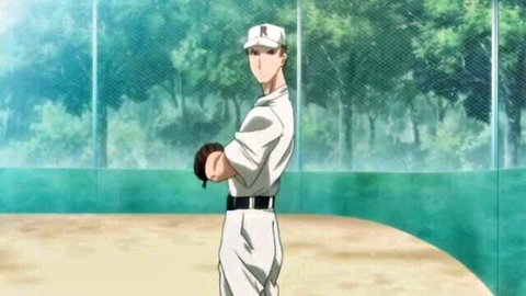 Anime baseball hunk in uniform, teasing chastity gangbang with babes