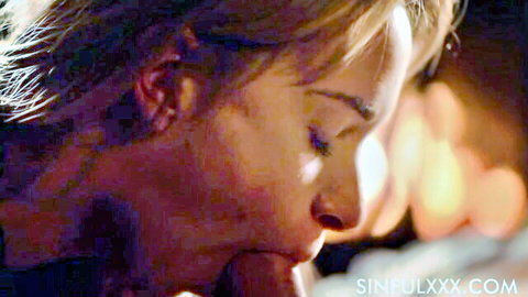 Angel Piaff seductive close-up in bed handjob scene HD